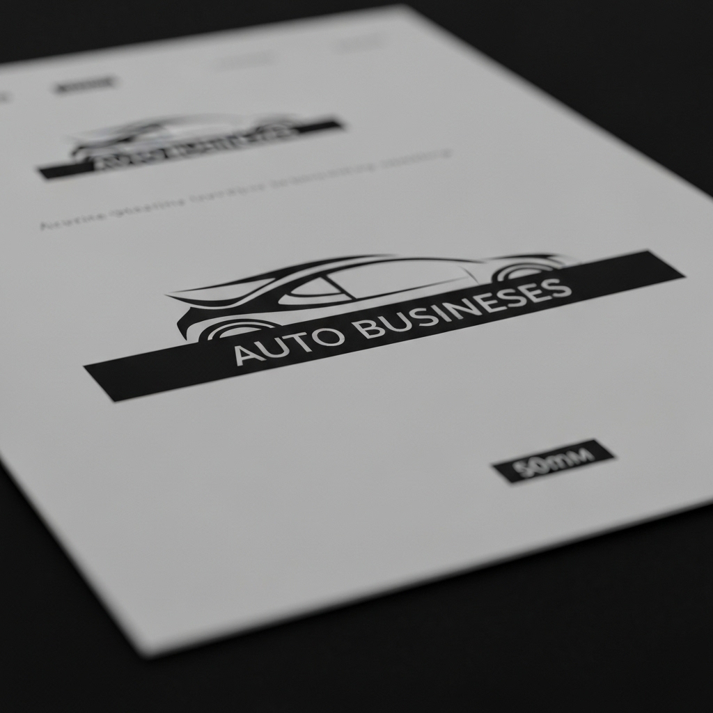 Brand identity design showcase for automotive business