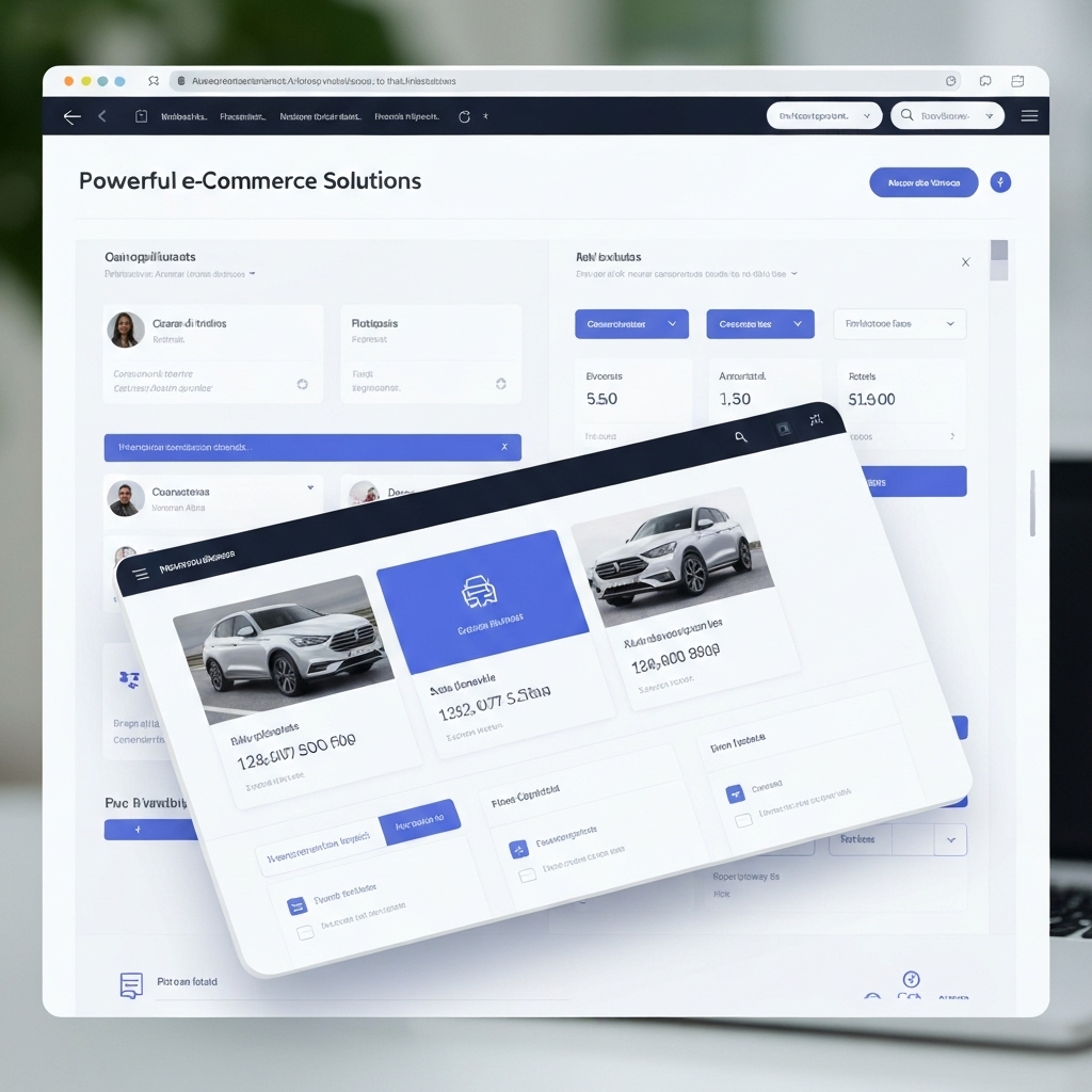 E-commerce auto parts store website showcase