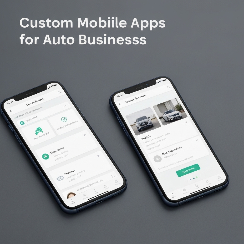 Mobile app for automotive business on smartphone