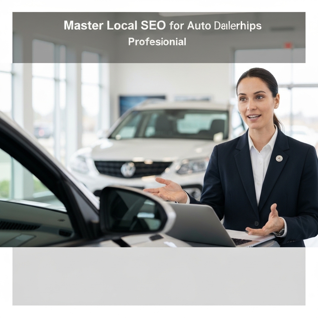 SEO optimization strategies dashboard showing automotive business analytics
