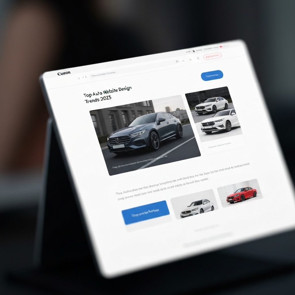 Modern auto dealership website showcasing responsive design trends for 2025